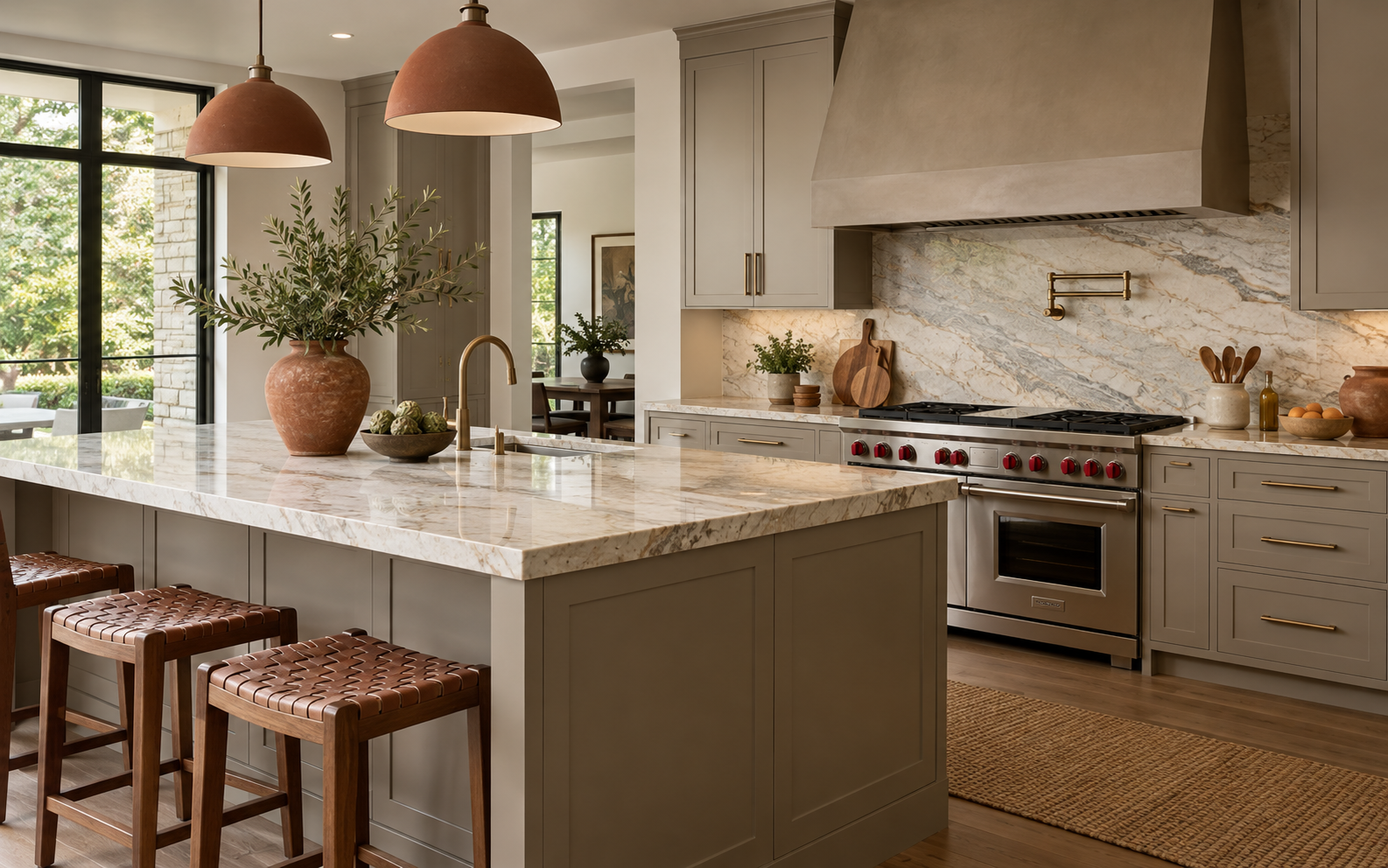 Wolf appliance in a residential kitchen — AI illustration